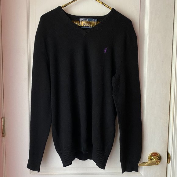 Polo | Black Wool Sweater M - Picture 1 of 2